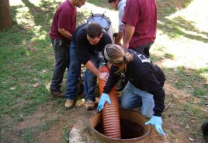 Installation of the perma-liner felt tube guarantees an insituform style completely trenchless sewer pipe repair