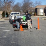 Trenchless pipe repair with Grease release foam