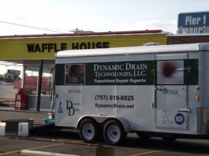 Mobile Trenchless Sewer Repair Unit in Charlotte